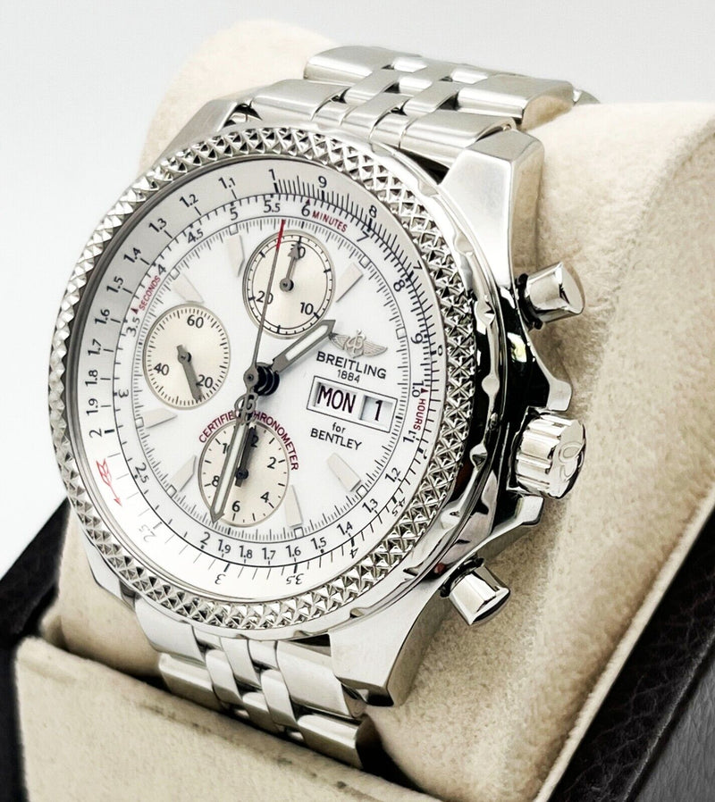 Breitling A13362 Bentley Motors GT White Dial Stainless Steel Box Papers