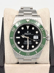 2024 Rolex Submariner Starbucks 126610LV 41mm Green Black Steel Box Paper