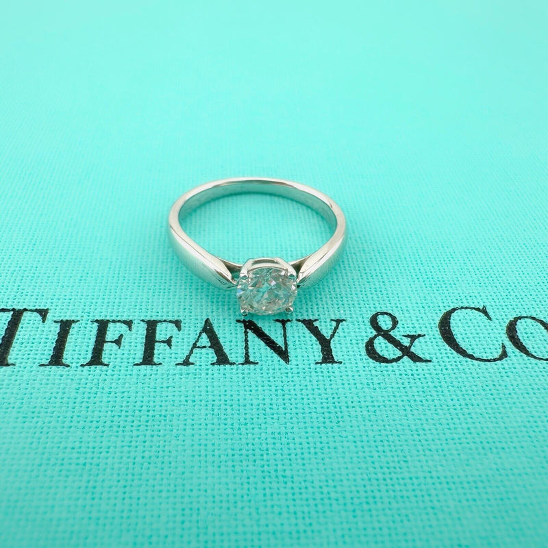 Tiffany & Co Platinum Harmony Round Diamond 0.45 ct F VS1 Engagement Ring