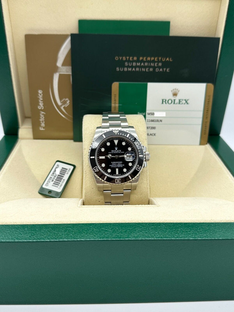 Rolex Submariner 116610 Black Ceramic 40mm Stainless Steel Box Paper 2014