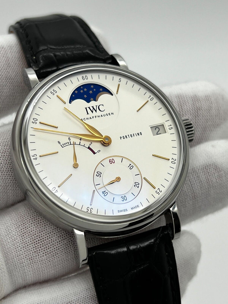 IWC IW516401 Portofino Hand-Wound Moon Phase 45mm Stainless Steel Box Paper