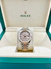 Rolex Datejust 116231 36mm Rose Pink Dial 18K Rose Gold Stainless Steel Jubilee