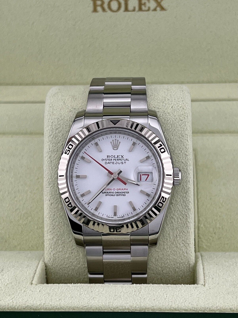 Rolex Datejust Turn O Graph 116264 White Dial Stainless Steel 36mm