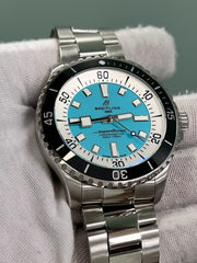 Breitling Superocean A17376 44mm Turquoise Blue Dial Stainless Box Paper