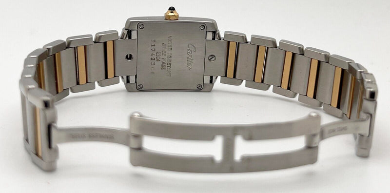 Cartier Tank Francaise Ladies 2384 18K Yellow Gold Stainless Steel