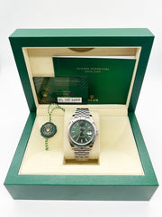 2024 Rolex 126334 Datejust 41 Mint Green Dial Steel & 18K Gold Box Paper Jubilee