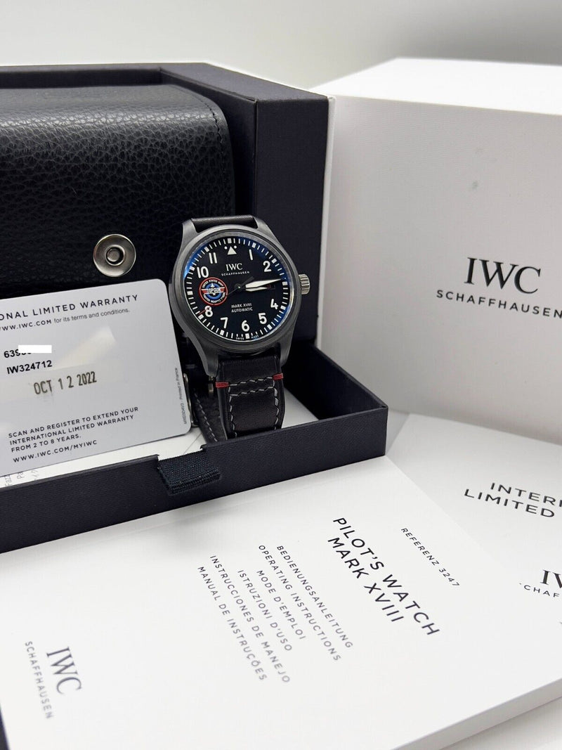 IWC IW324712 Pilots Mark XVIII Top Gun SFTI Black Ceramic 41mm Box Paper 2022