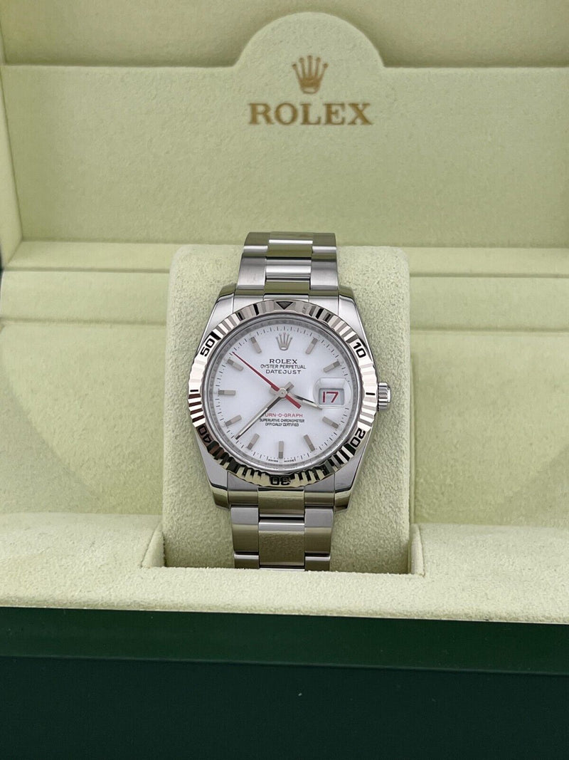 Rolex Datejust Turn O Graph 116264 White Dial Stainless Steel 36mm