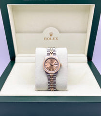 Rolex 69173 Ladies Datejust 18K Yellow Gold Stainless Steel Box Papers