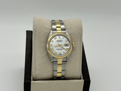 Rolex Ladies Datejust 79163 Factory MOP Roman Dial 18K Yellow Gold Steel 26mm