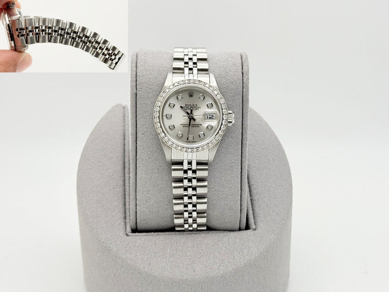 Rolex Lady Datejust 69190 Silver Diamond Dial Diamond Bezel Stainless