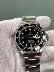 Rolex Submariner  Date 16610 Black Dial Stainless Steel Box Paper 2004