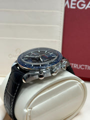 Omega 304.33.44.52.03.001 Speedmaster Moonphase Blue Dial Stainless Box Paper