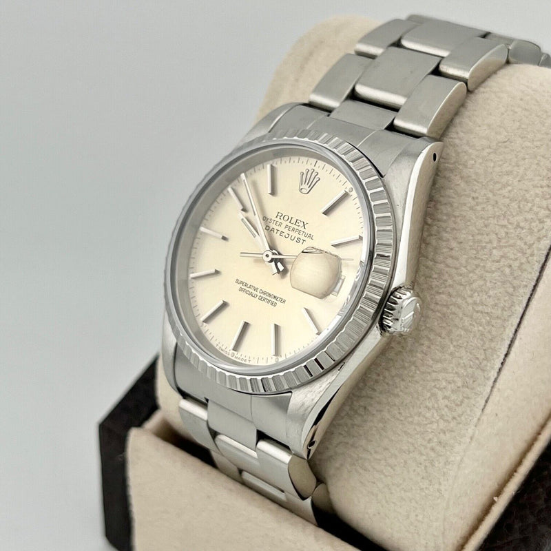 Rolex Datejust 16220 36mm Silver Dial Stainless Steel