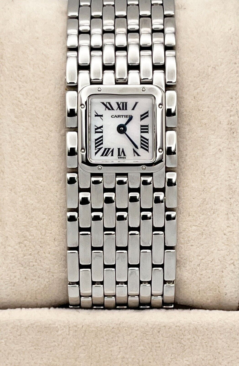 Cartier Ladies Panthere Ruban 2420 Mother of Pearl Dial Stainless Steel 21mm