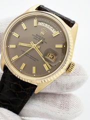 Rolex 1803 President Day Date Rare Bronze Wide Boy Dial 18K Yellow Gold