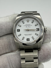 Rolex Air King 114200 34mm White Dial Stainless Steel