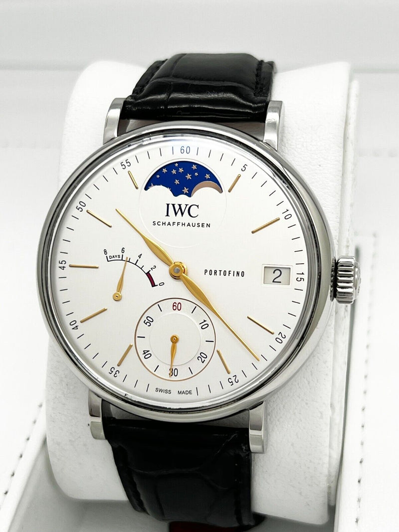 IWC IW516401 Portofino Hand-Wound Moon Phase 45mm Stainless Steel Box Paper