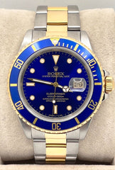 Rolex Submariner Blue Dial 16613 40mm 18K Yellow Gold Stainless Steel