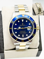 Rolex 16613 Submariner Blue Dial 18K Yellow Gold Stainless Steel 2002