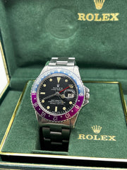 Vintage Rolex GMT MASTER 1675 Pepsi Fuchsia Bezel Long E Stainless Steel 1968