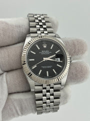 Rolex Datejust 41 126334 Black Dial Steel 18K White Gold Jubilee Box Paper 2022