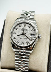 Rolex Datejust Midsize 31mm 178274 Meteorite Diamond Dial Steel 18K Gold Box