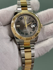 Rolex Datejust 41 116333 Wimbledon Dial 18K Yellow Gold Stainless Steel Box