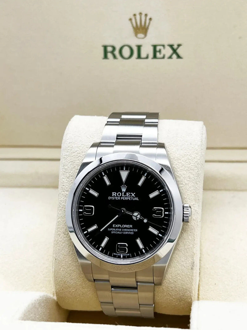 Rolex 214270 Explorer 39mm Black Dial Stainless Steel