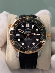 Omega 210.22.42.20.01.001 Seamaster Diver 300M 18K Rose Gold Stainless Steel