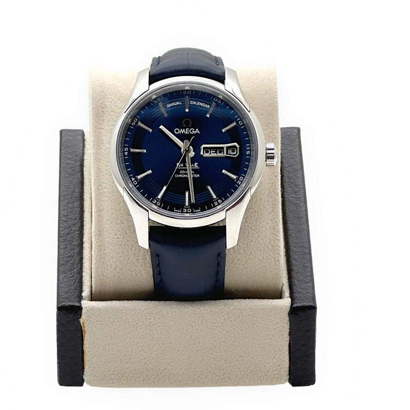 Omega De Ville Hour Vision Annual Calendar 431.33.41.22.03.001 Blue Dial Steel