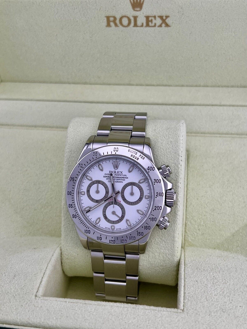 Rolex Daytona 116520 White Dial Stainless Steel Box Booklet