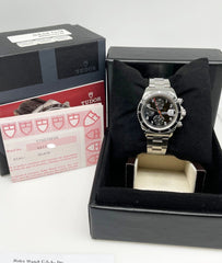 Tudor Tiger Prince Date 79270 40mm Black Dial Steel Box Paper Service Paper