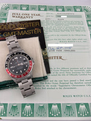 Rolex GMT Master II 16710 40mm Red Black Coke Bezel Stainless Steel Box Paper