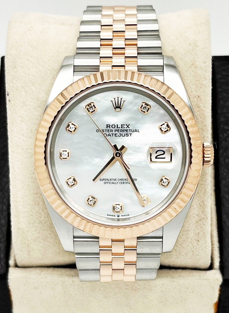 Rolex 126331 Datejust 41 MOP Diamond Dial Steel and 18K Rose Gold Box Paper 2021