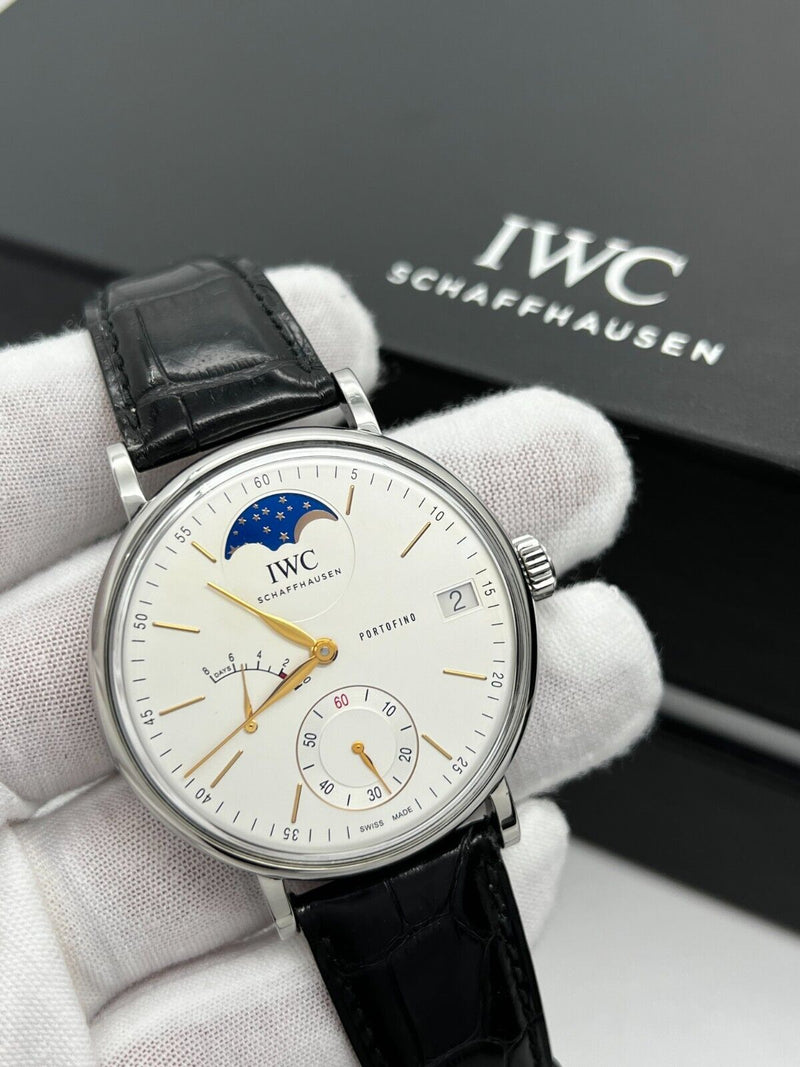 IWC IW516401 Portofino Hand-Wound Moon Phase 45mm Stainless Steel Box Paper