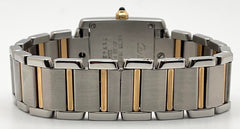 Cartier Tank Francaise Ladies 2384 18K Yellow Gold Stainless Steel