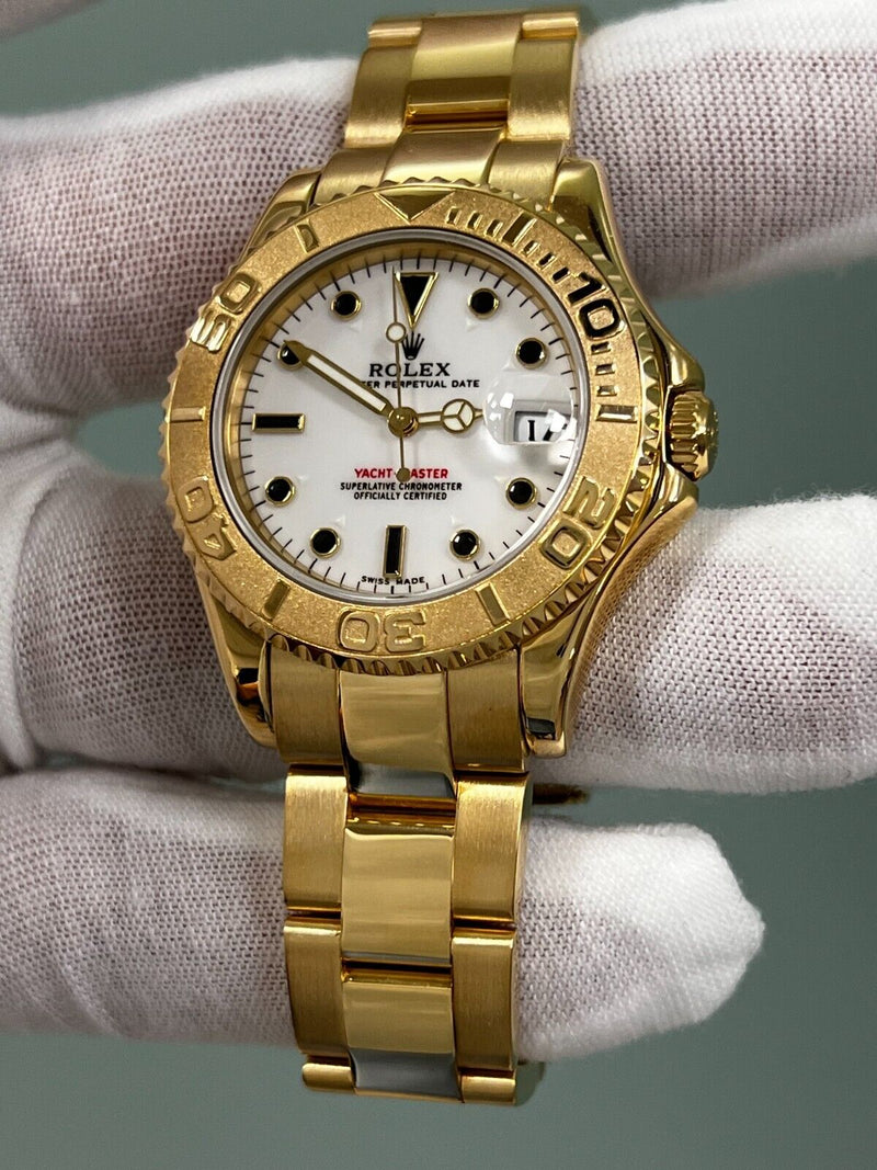 Rolex 168628 Yacht Master Midsize 35mm 18K Yellow Gold Rolex Box