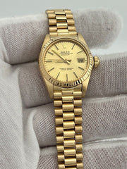 Rolex Ladies President Datejust 6917 Champagne Dial 18K Yellow Gold