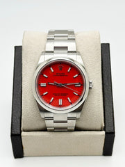 Rolex 126000 Oyster Perpetual Red Coral Dial Stainless Steel Box Paper 36mm 2022