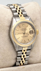 Rolex 69173 Ladies Datejust 18K Yellow Gold Stainless Steel Box Papers