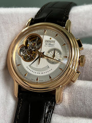 Zenith 18.0240.4021/01.C495 Chronomaster T Open 18K Rose Gold Leather Strap Box