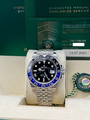 Rolex GMT Master II 126710BLNR Batgirl Jubilee Black Blue Steel Box Paper 2021