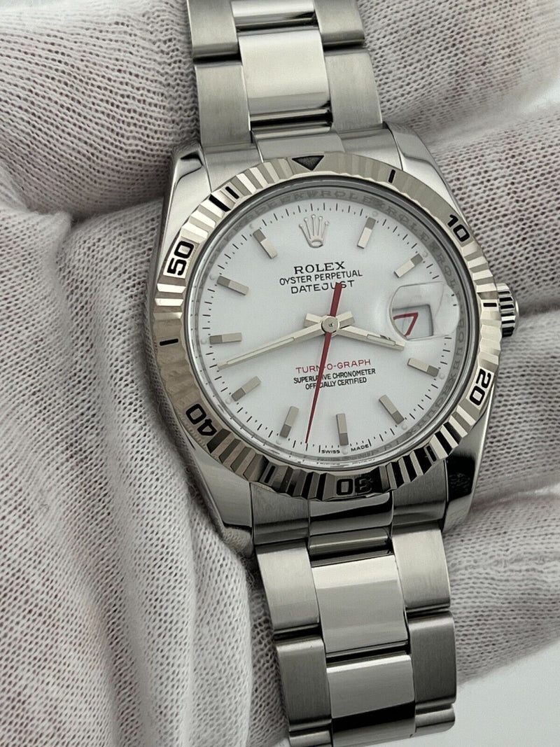 Rolex Datejust Turn O Graph 116264 White Dial Stainless Steel 36mm