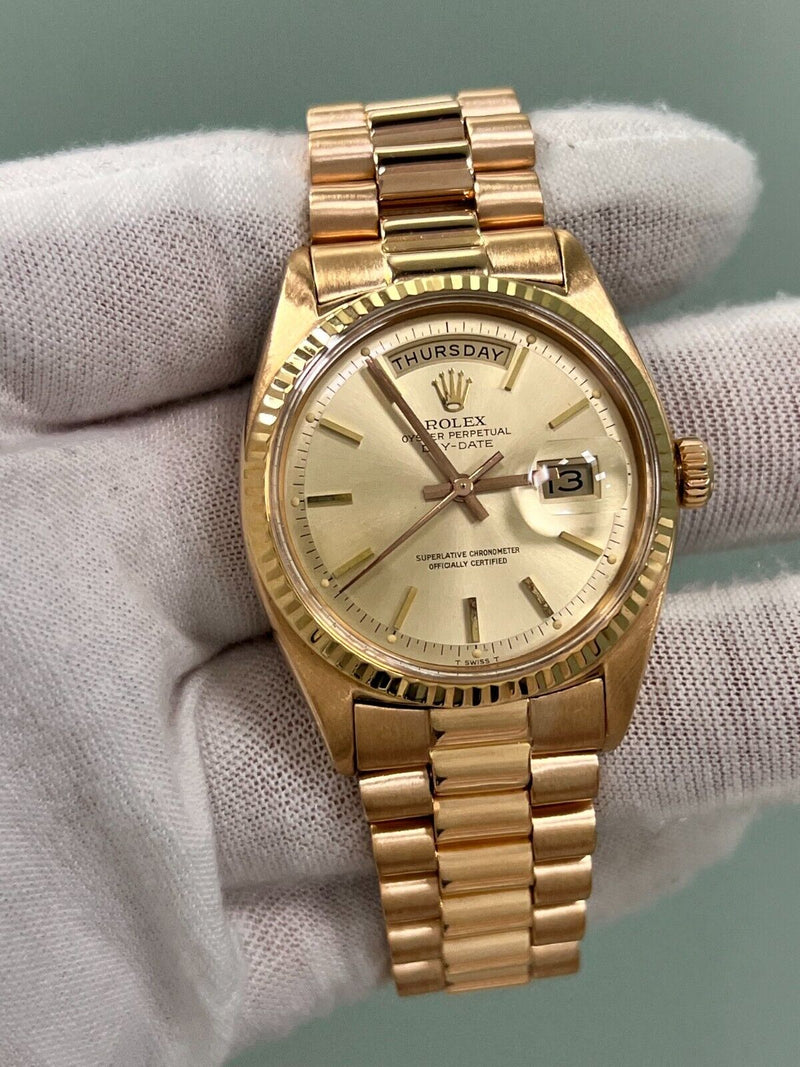 Rolex President Day Date 1803 Champagne Dial 18K Rose Gold Box