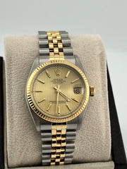 Rolex Midsize Datejust 68273 Tapestry 18K Yellow Gold Steel Jubilee 31mm