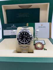 Rolex 114060 Submariner Black Ceramic 40mm Stainless Steel Box Paper 2015