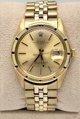 Rolex Date 1503 Champagne Dial 14K Yellow Gold Jubilee Band 34mm