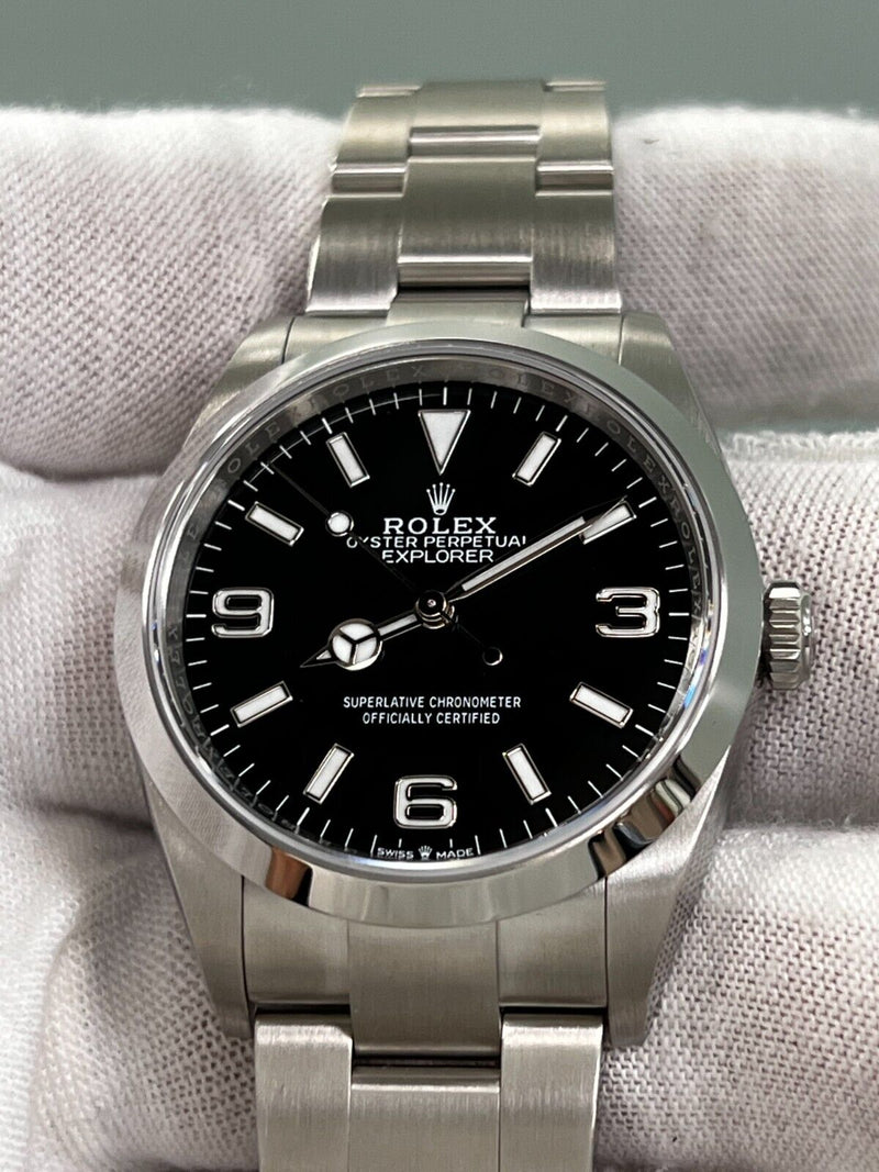 2024 Rolex 36mm 124270 Explorer Black Dial Stainless Steel Box Paper