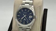 Rolex Oysterdate 6694 34mm Rare Nalco Blue Dial Stainless Steel